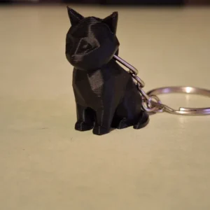 Cute Low Poly Cat Keychain