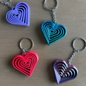 Fidget Heart Keychain