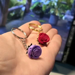 Rose Keychain Charm
